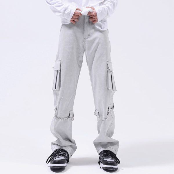 High Street Fashion Brand Loose Straight Trousers