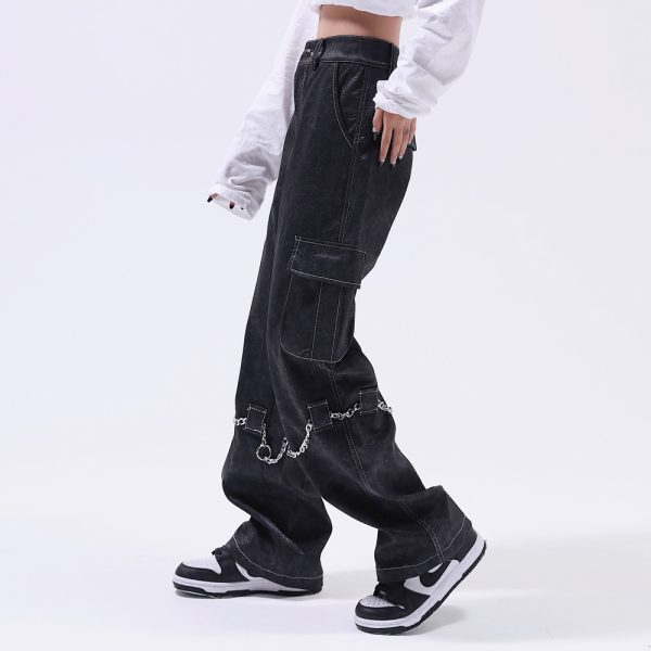 High Street Fashion Brand Loose Straight Trousers