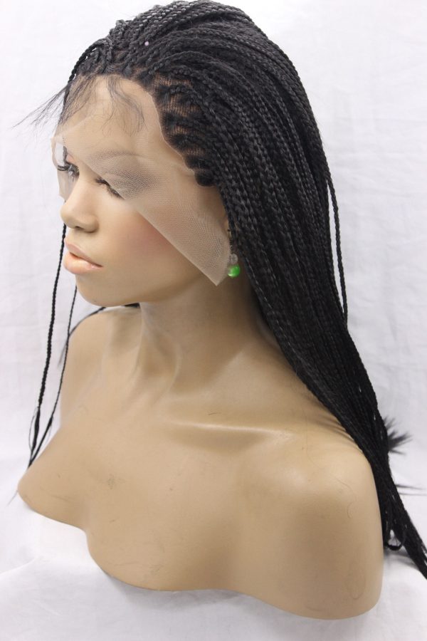 European and American black scorpion hair, front lace chemical fiber wig headgear, three wigs