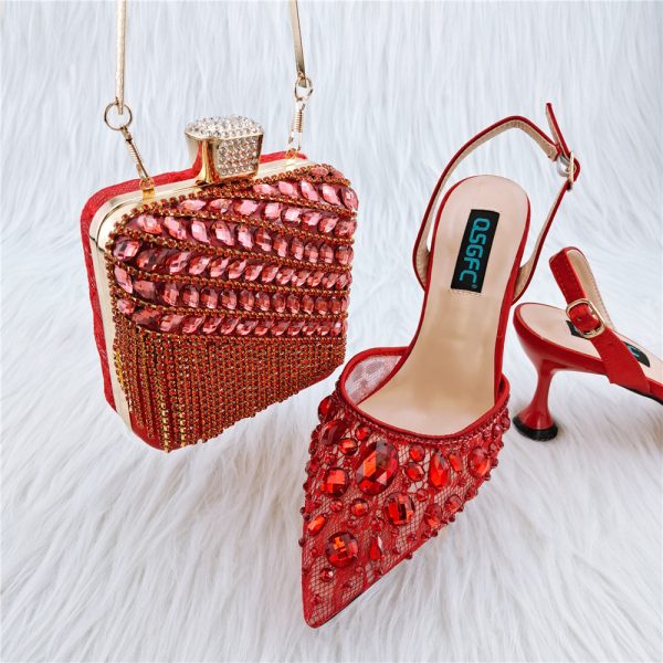 Ladies' Party Sandals And Diamond Bags