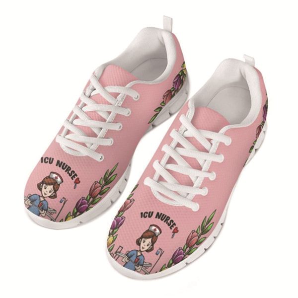 Nurse Women's Shoes Pattern Cartoon Printing Sports Running Shoes Foreign Trade Sneakers