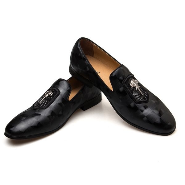 All-match Height Increasing Men's Pointed Leather Shoes Slip-on