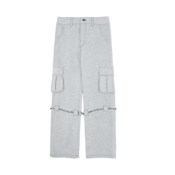 High Street Fashion Brand Loose Straight Trousers