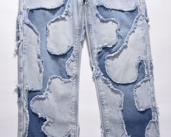 Vintage Street Doctored Foot Patchwork Worn Jeans