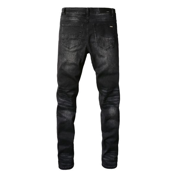 Men's Fashion Personality Red Patch Stretch Slim Pants