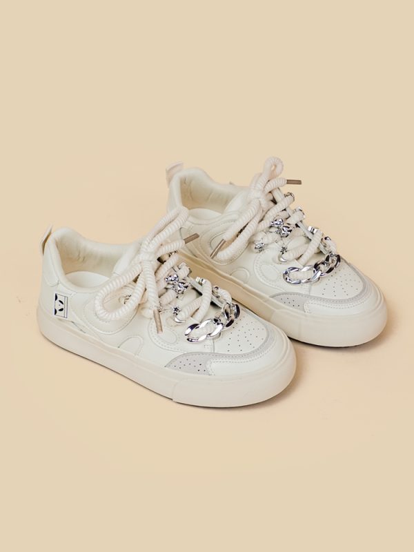 Casual Women's White Low-top Sneakers